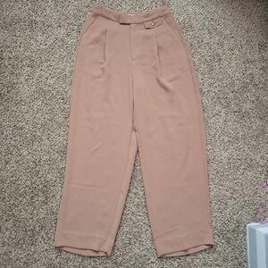Madewell The Rosedale High Rise Straight Pant Crepe Pants Trousers Beige Size 4